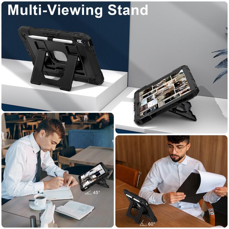 For iPad 2025 / 2022 Big Holder Silicone Hydric PC Tablet Case with Shoulder Strap
