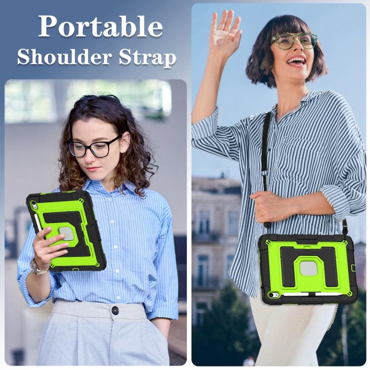 For iPad 2025 / 2022 Big Holder Silicone Hydric PC Tablet Case with Shoulder Strap
