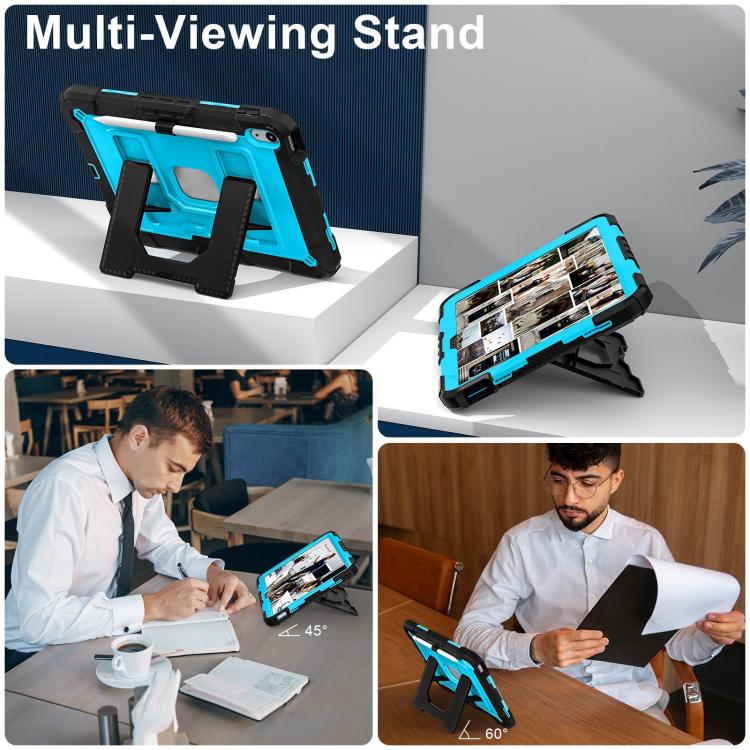 For iPad 2025 / 2022 Big Holder Silicone Hydric PC Tablet Case with Shoulder Strap
