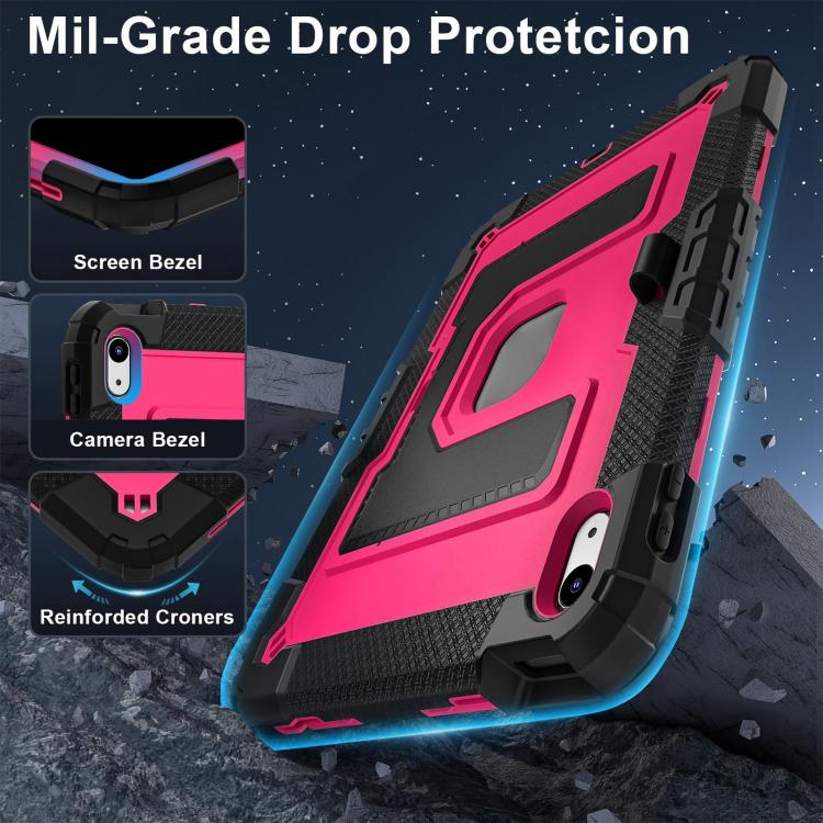 For iPad 2025 / 2022 Big Holder Silicone Hydric PC Tablet Case with Shoulder Strap