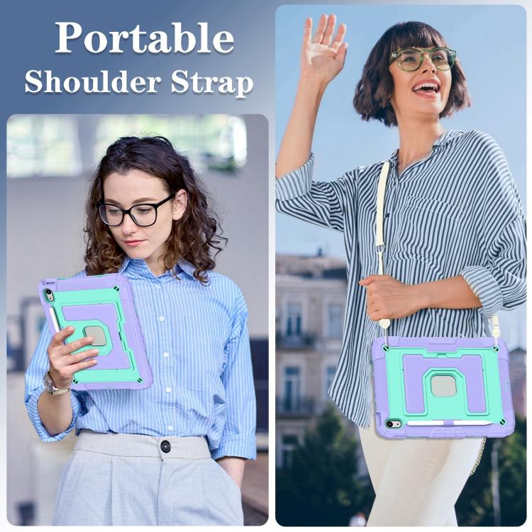 For iPad 2025 / 2022 Big Holder Silicone Hydric PC Tablet Case with Shoulder Strap