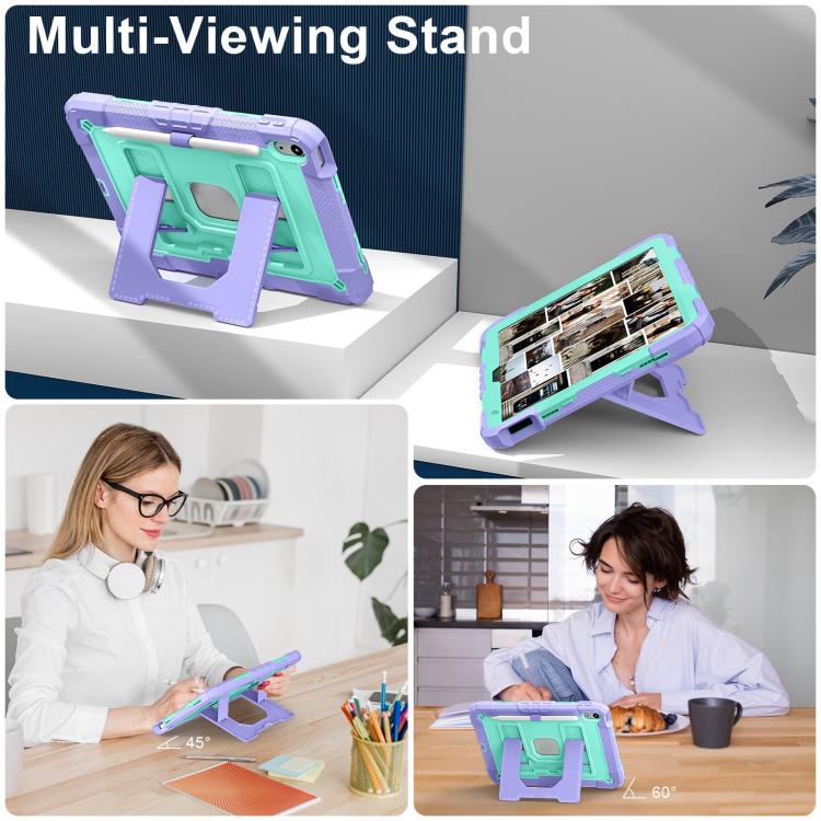 For iPad 2025 / 2022 Big Holder Silicone Hydric PC Tablet Case with Shoulder Strap