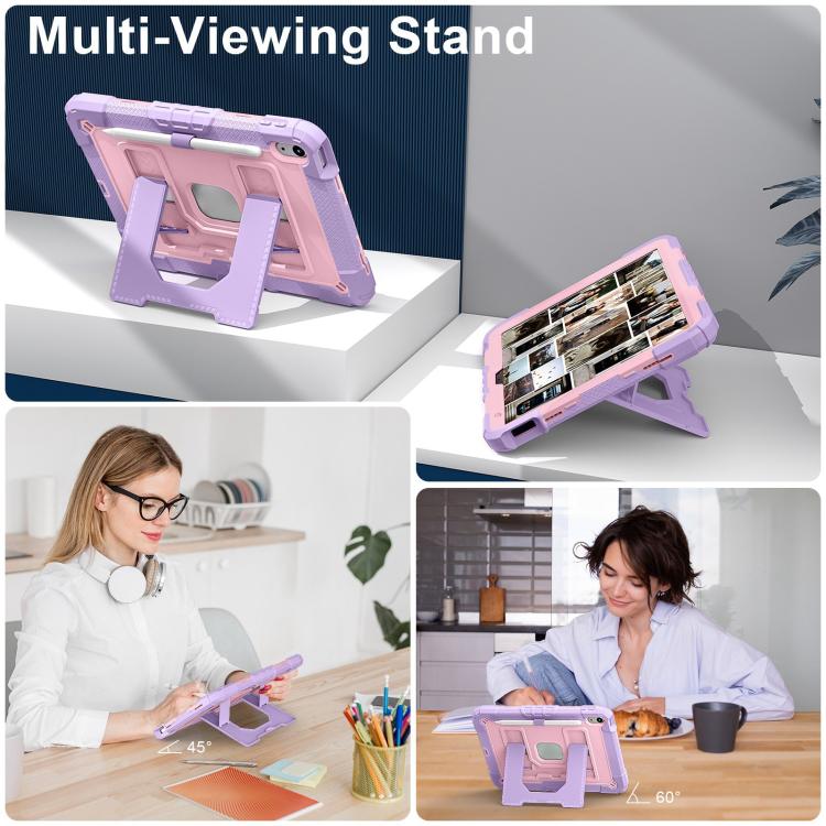 For iPad 2025 / 2022 Big Holder Silicone Hydric PC Tablet Case with Shoulder Strap