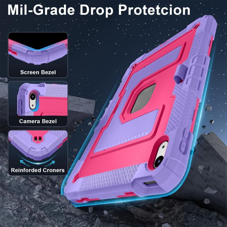 For iPad 2025 / 2022 Big Holder Silicone Hydric PC Tablet Case with Shoulder Strap