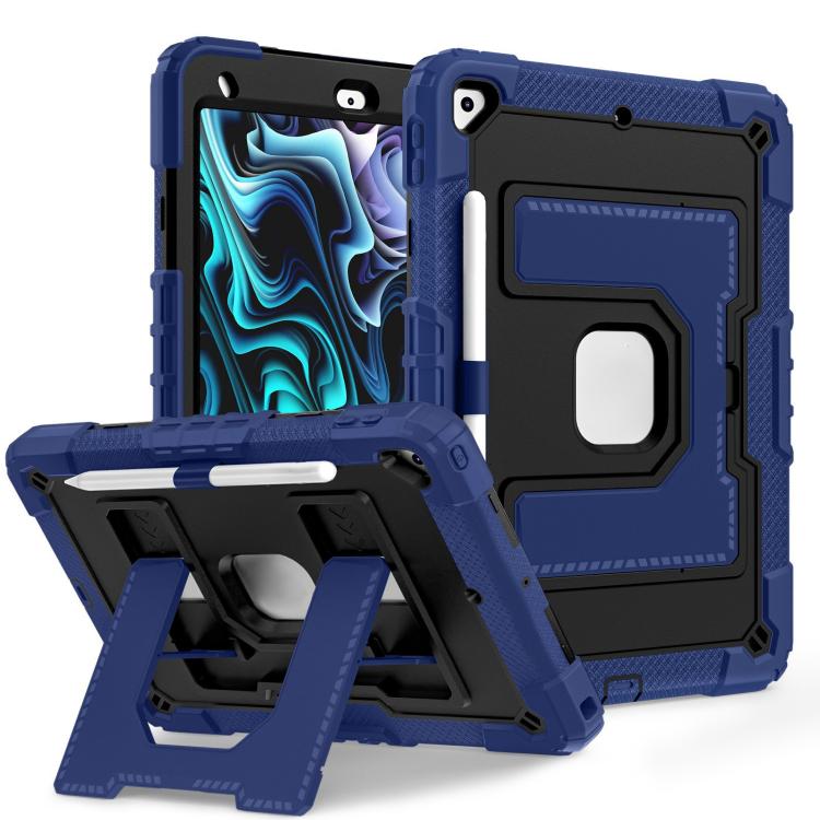 For iPad 10.2 1021 / 10.5 2019 Big Holder Silicone Hydric PC Tablet Case with Shoulder Strap