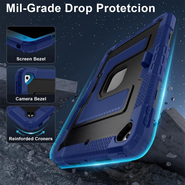 For iPad 10.2 1021 / 10.5 2019 Big Holder Silicone Hydric PC Tablet Case with Shoulder Strap