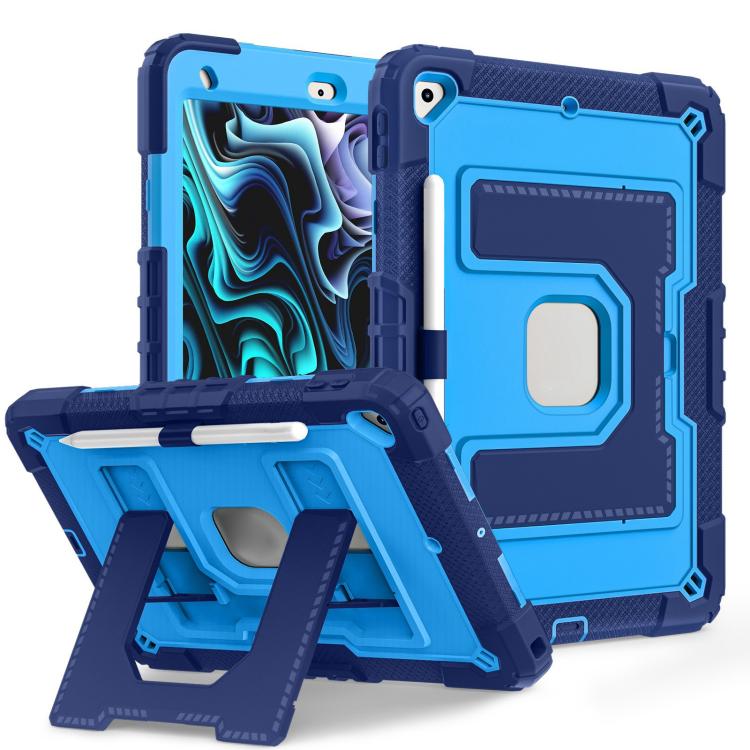 For iPad 10.2 1021 / 10.5 2019 Big Holder Silicone Hydric PC Tablet Case with Shoulder Strap