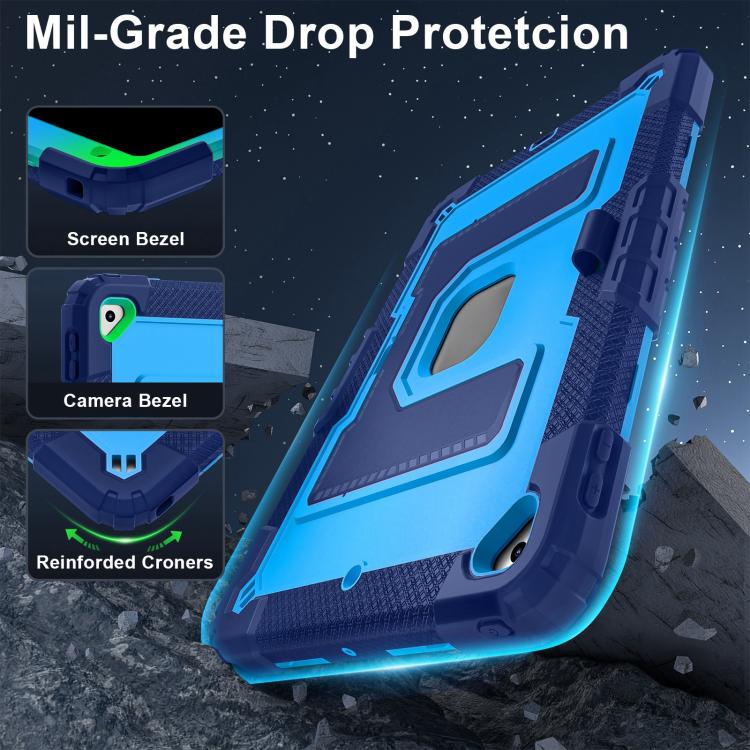 For iPad 10.2 1021 / 10.5 2019 Big Holder Silicone Hydric PC Tablet Case with Shoulder Strap