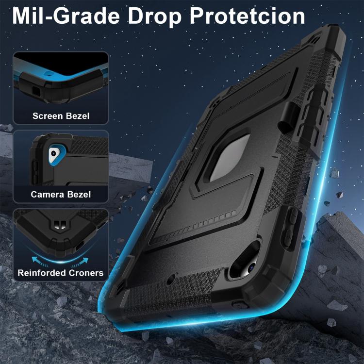 For iPad 10.2 1021 / 10.5 2019 Big Holder Silicone Hydric PC Tablet Case with Shoulder Strap