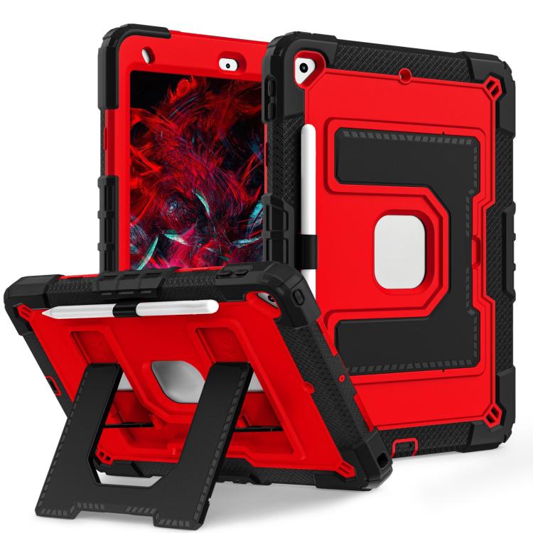 For iPad 10.2 1021 / 10.5 2019 Big Holder Silicone Hydric PC Tablet Case with Shoulder Strap