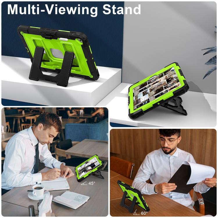 For iPad 10.2 1021 / 10.5 2019 Big Holder Silicone Hydric PC Tablet Case with Shoulder Strap
