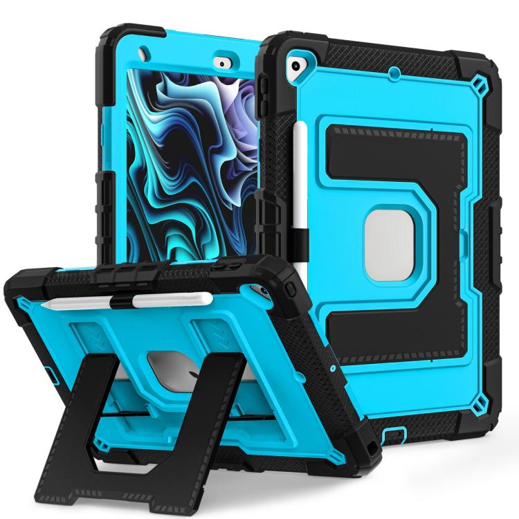 For iPad 10.2 1021 / 10.5 2019 Big Holder Silicone Hydric PC Tablet Case with Shoulder Strap