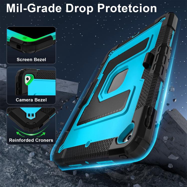 For iPad 10.2 1021 / 10.5 2019 Big Holder Silicone Hydric PC Tablet Case with Shoulder Strap