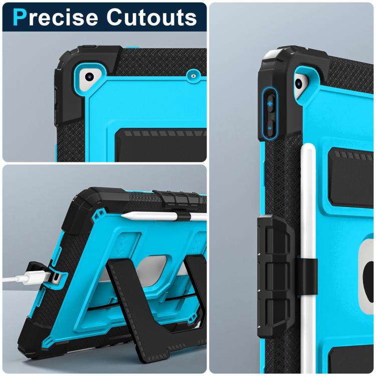 For iPad 10.2 1021 / 10.5 2019 Big Holder Silicone Hydric PC Tablet Case with Shoulder Strap