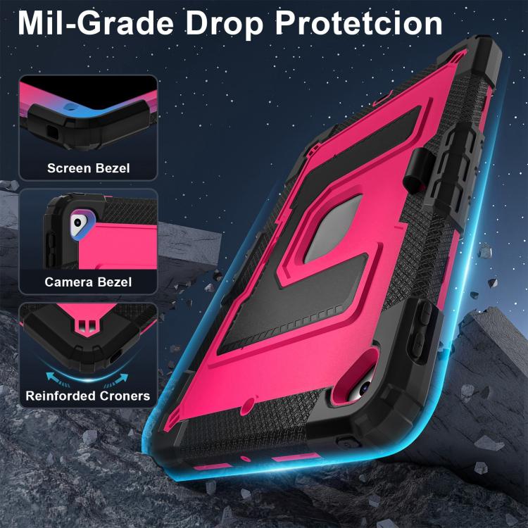 For iPad 10.2 1021 / 10.5 2019 Big Holder Silicone Hydric PC Tablet Case with Shoulder Strap