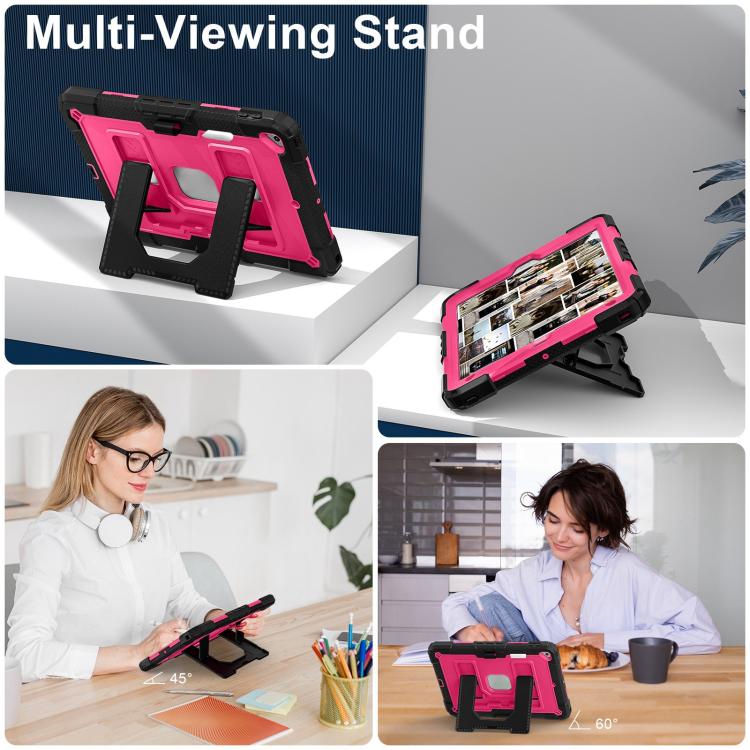 For iPad 10.2 1021 / 10.5 2019 Big Holder Silicone Hydric PC Tablet Case with Shoulder Strap