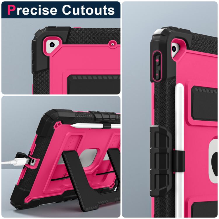 For iPad 10.2 1021 / 10.5 2019 Big Holder Silicone Hydric PC Tablet Case with Shoulder Strap