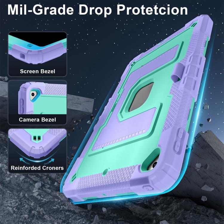 For iPad 10.2 1021 / 10.5 2019 Big Holder Silicone Hydric PC Tablet Case with Shoulder Strap