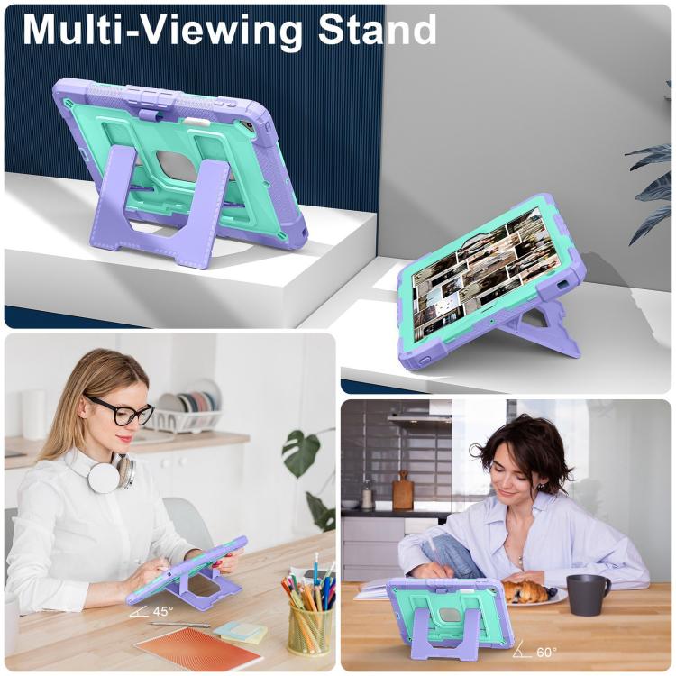 For iPad 10.2 1021 / 10.5 2019 Big Holder Silicone Hydric PC Tablet Case with Shoulder Strap
