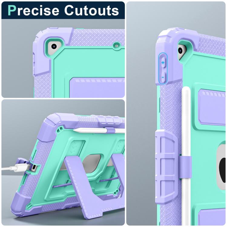 For iPad 10.2 1021 / 10.5 2019 Big Holder Silicone Hydric PC Tablet Case with Shoulder Strap