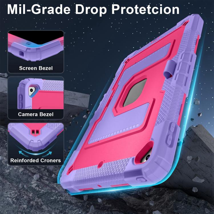 For iPad 10.2 1021 / 10.5 2019 Big Holder Silicone Hydric PC Tablet Case with Shoulder Strap