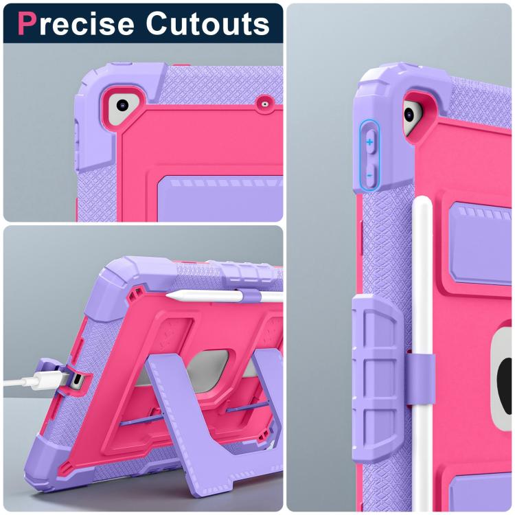For iPad 10.2 1021 / 10.5 2019 Big Holder Silicone Hydric PC Tablet Case with Shoulder Strap