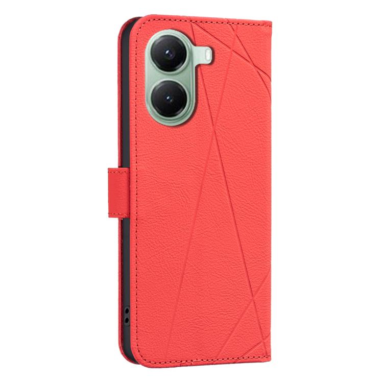 For Redmi Turbo 4 Geometric Pattern RFID Leather Phone Case