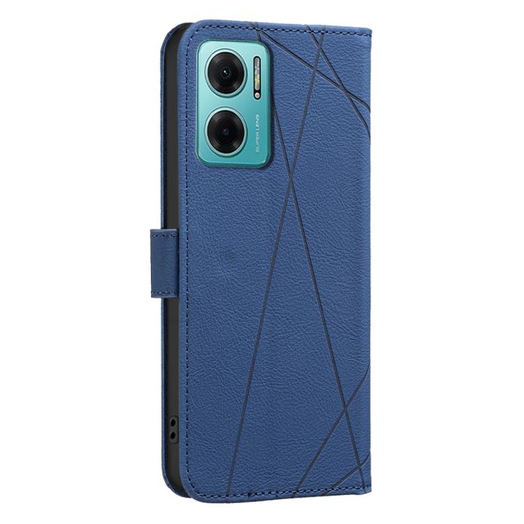 For Redmi 10 2022 / Note 11 4G Geometric Pattern RFID Leather Phone Case