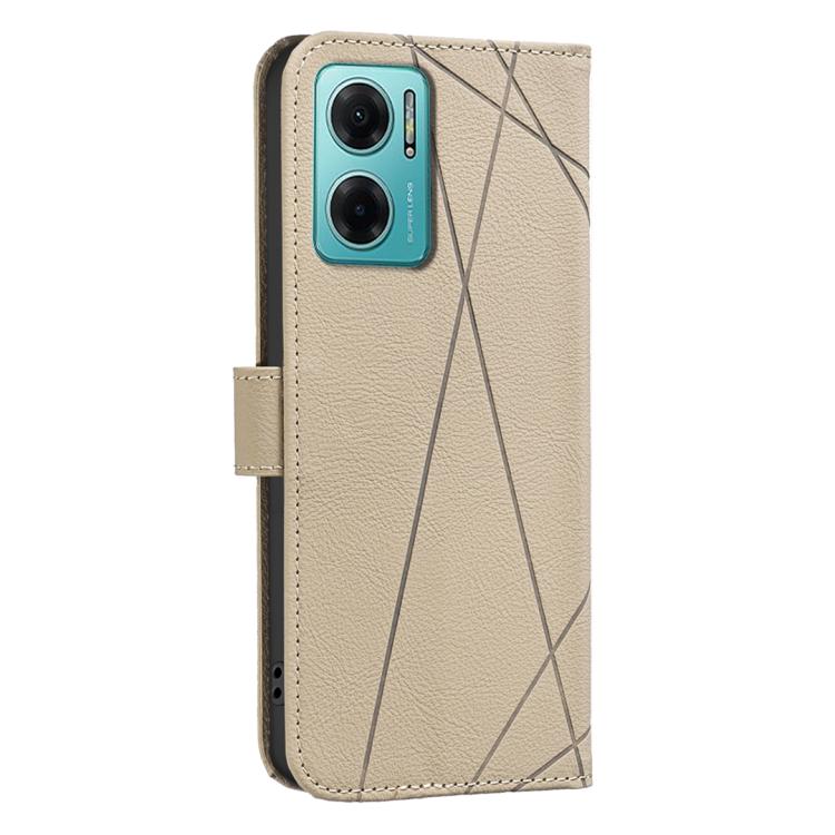 For Redmi 10 2022 / Note 11 4G Geometric Pattern RFID Leather Phone Case