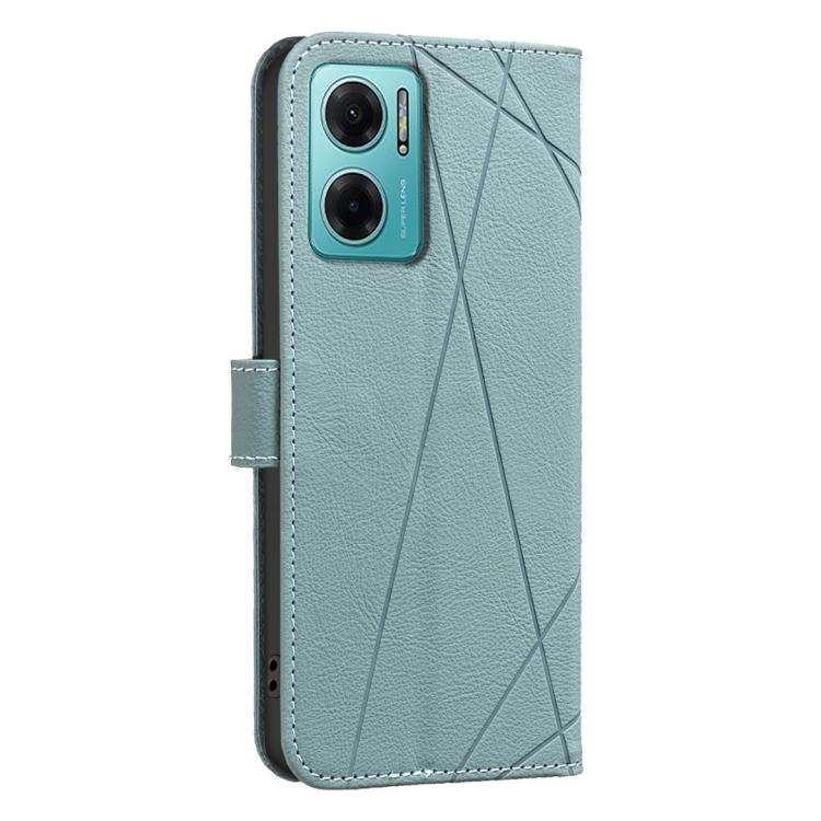 For Redmi 10 2022 / Note 11 4G Geometric Pattern RFID Leather Phone Case