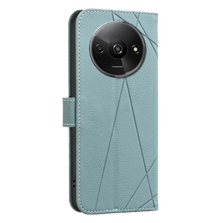 For Redmi A3 Geometric Pattern RFID Leather Phone Case
