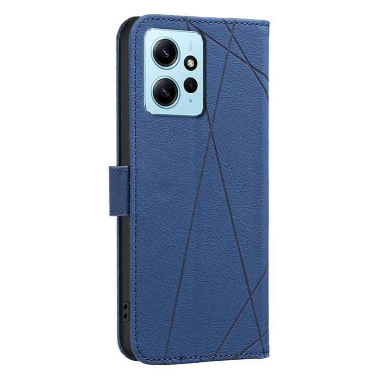 For Redmi Note 12 4G Geometric Pattern RFID Leather Phone Case