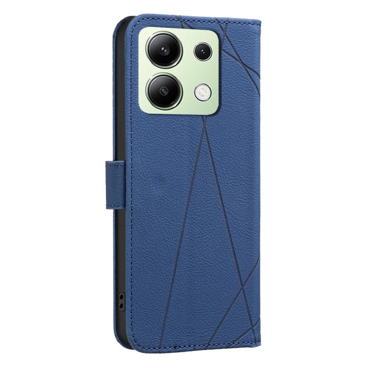 For Redmi Note 13 4G Geometric Pattern RFID Leather Phone Case