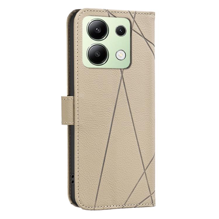 For Redmi Note 13 4G Geometric Pattern RFID Leather Phone Case