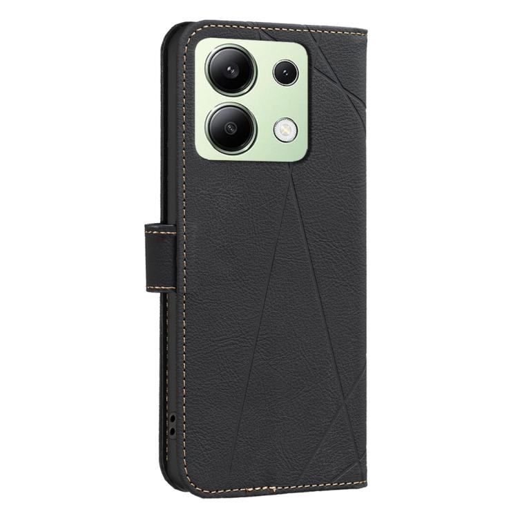 For Redmi Note 13 4G Geometric Pattern RFID Leather Phone Case