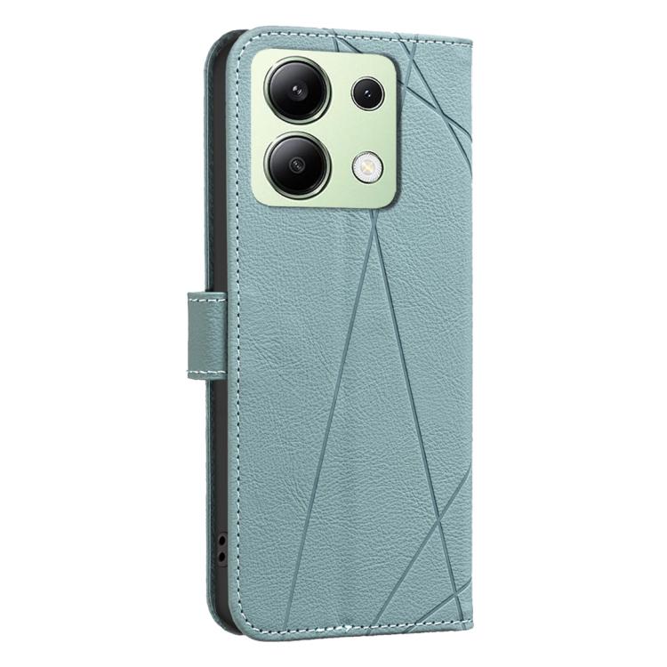 For Redmi Note 13 4G Geometric Pattern RFID Leather Phone Case