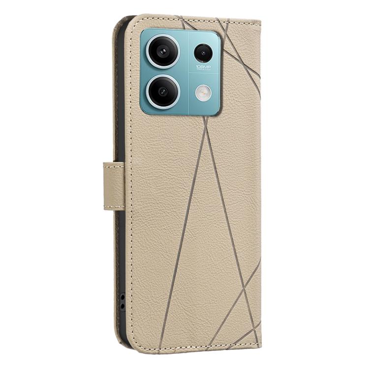 For Redmi Note 13 5G Geometric Pattern RFID Leather Phone Case