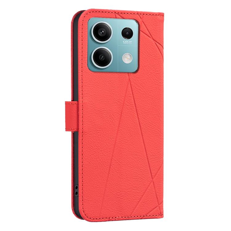 For Redmi Note 13 5G Geometric Pattern RFID Leather Phone Case