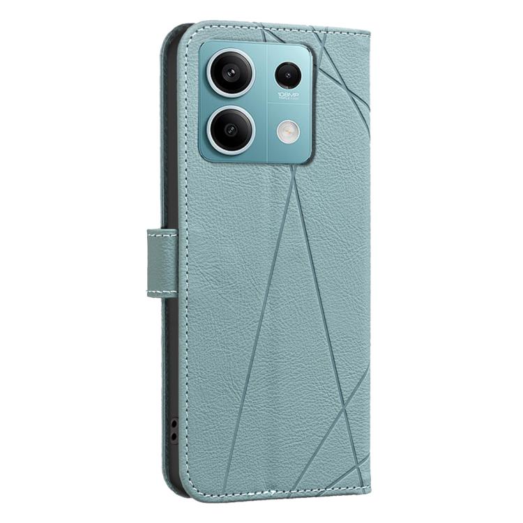 For Redmi Note 13 5G Geometric Pattern RFID Leather Phone Case