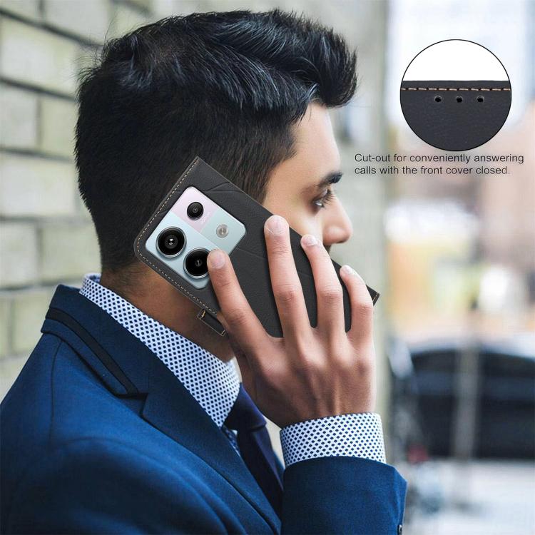 For Redmi Note 13 Pro 5G Geometric Pattern RFID Leather Phone Case