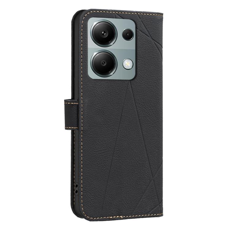 For Redmi Note 13 Pro 4G Geometric Pattern RFID Leather Phone Case