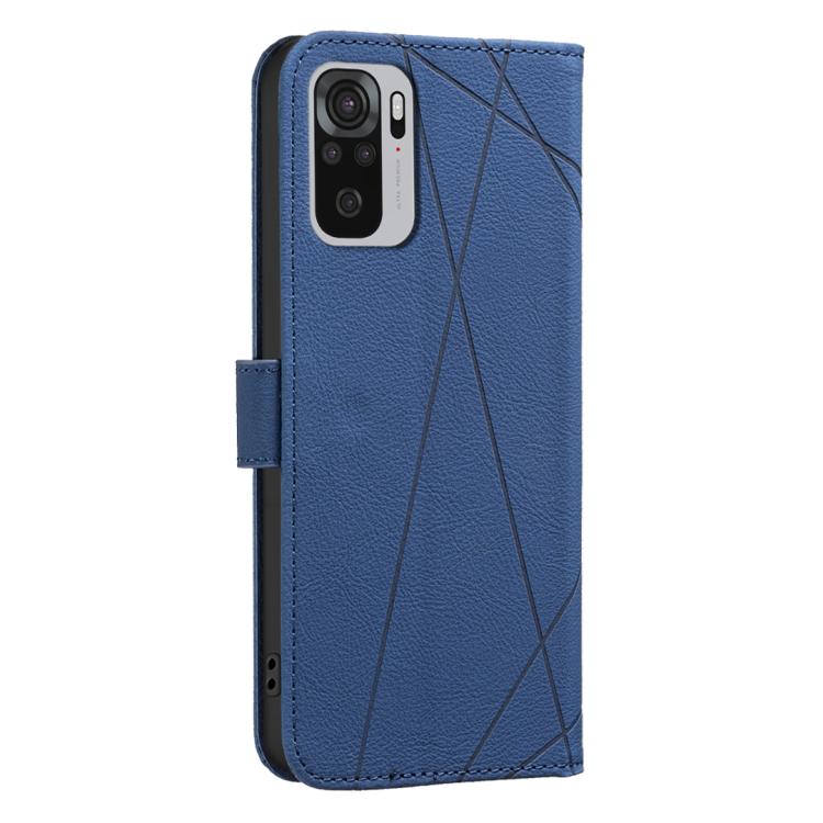 For Redmi Note 10 4G / Note 10S Geometric Pattern RFID Leather Phone Case