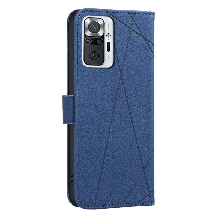 For Redmi Note 10 Pro Max / Note 10 Pro Geometric Pattern RFID Leather Phone Case
