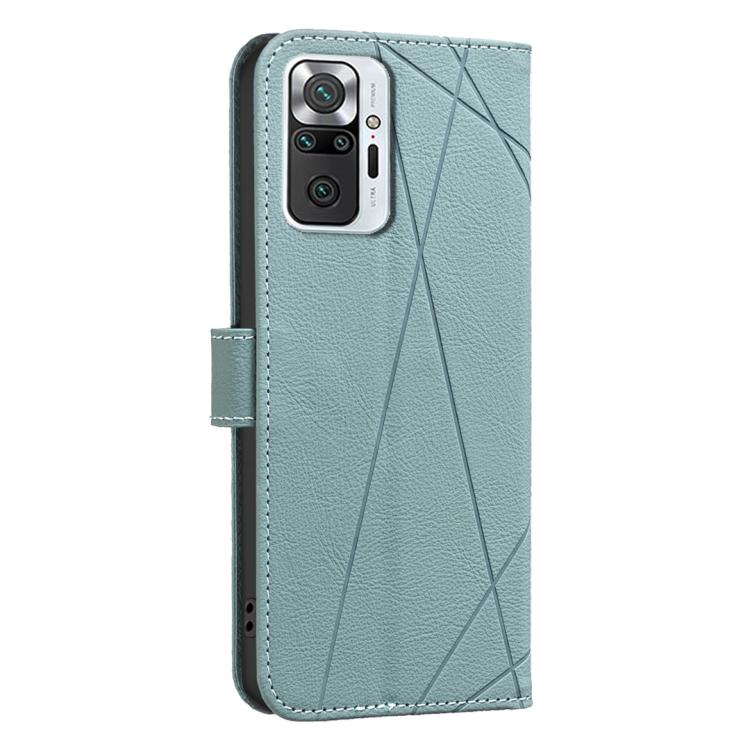 For Redmi Note 10 Pro Max / Note 10 Pro Geometric Pattern RFID Leather Phone Case