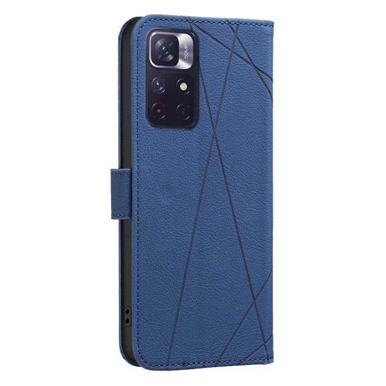 For Redmi Note 11 / 11S / 12S 6.43inch Geometric Pattern RFID Leather Phone Case