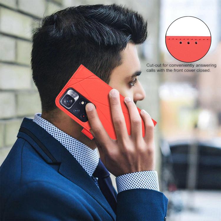 For Redmi Note 11 / 11S / 12S 6.43inch Geometric Pattern RFID Leather Phone Case
