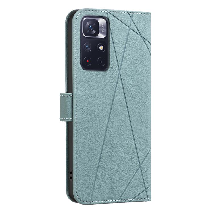 For Redmi Note 11 / 11S / 12S 6.43inch Geometric Pattern RFID Leather Phone Case