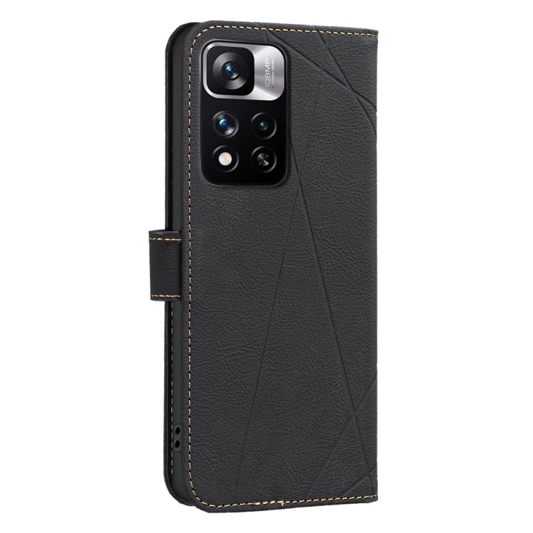 For Redmi Note 11 Pro / 11 Pro 5G Global Geometric Pattern RFID Leather Phone Case