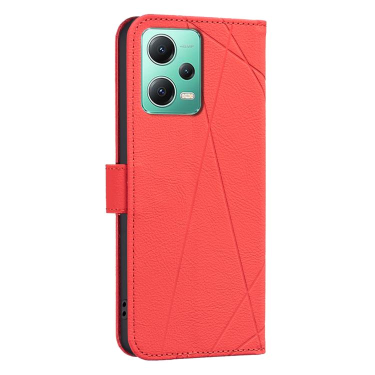 For Redmi Note 12 5G Global Geometric Pattern RFID Leather Phone Case