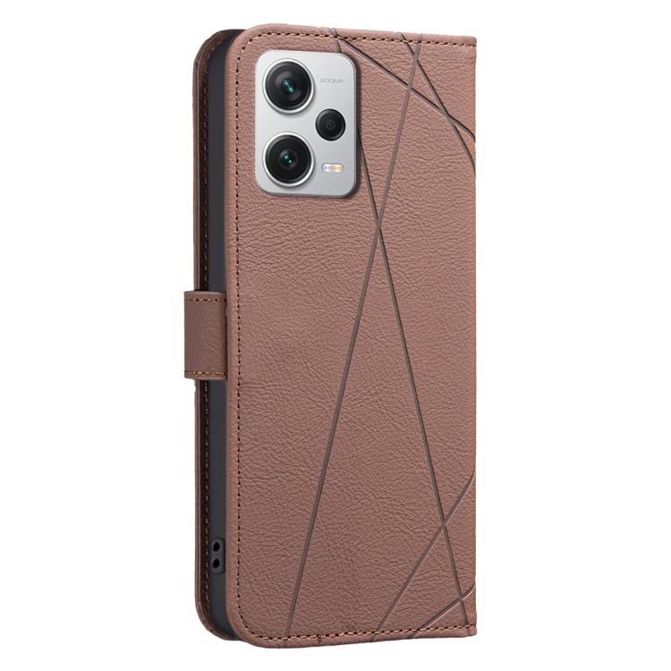 For Redmi Note 12 Pro+ Global Geometric Pattern RFID Leather Phone Case